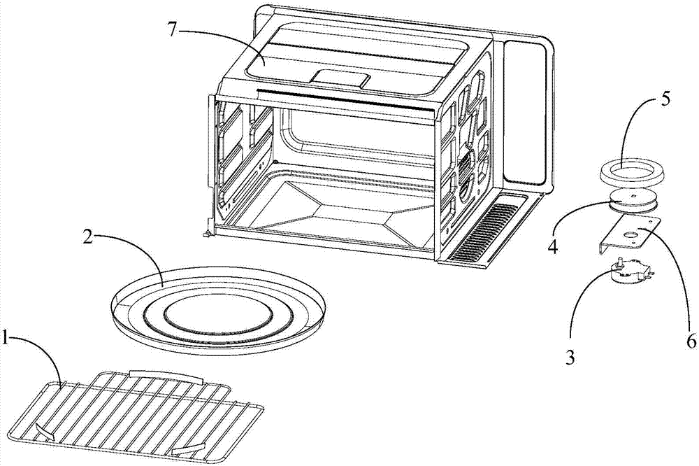 Baking tray assembly and electric oven