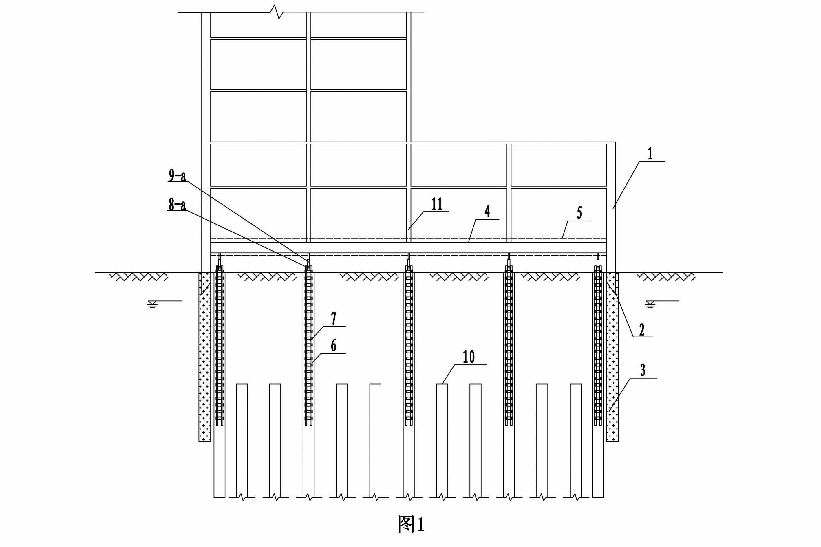 Construction method of pre-building supported and settled foundation on ground and fixing after pre-pressing for high-rise building with basement