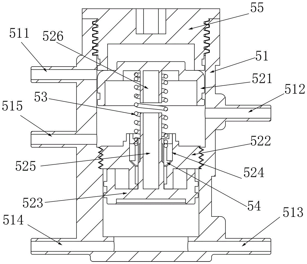 A five-sided valve structure