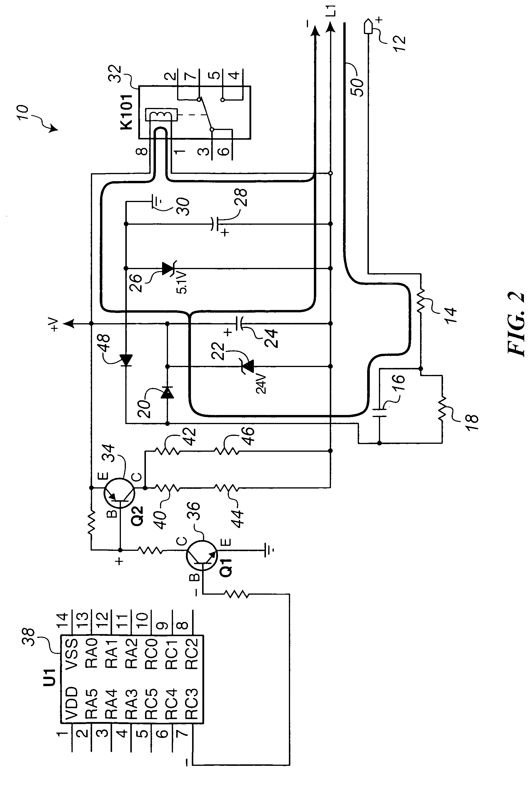 Adaptive defrost control circuit with relay power saving feature