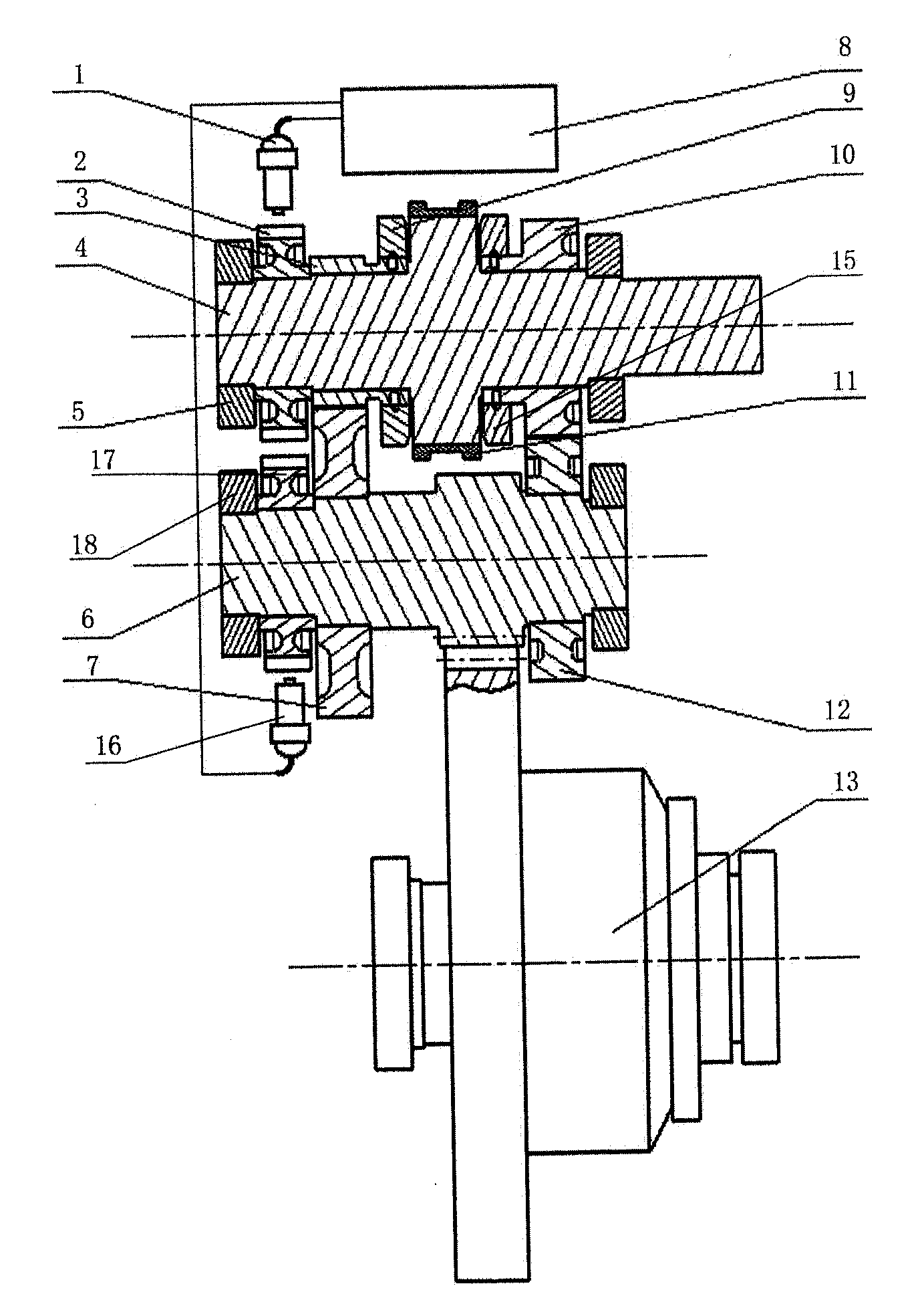Two-stage automatic gear shift transmission device