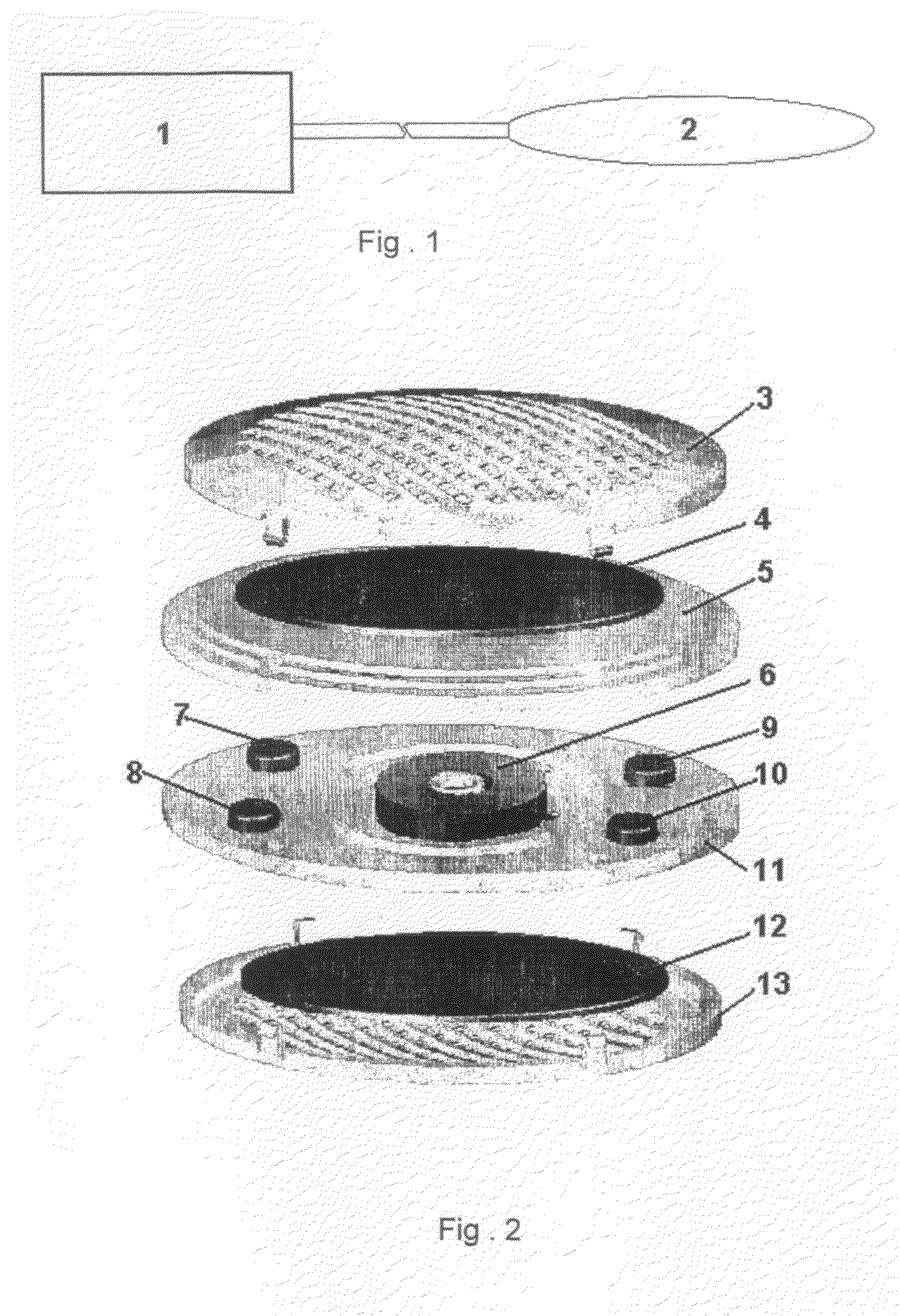 Method and Device for Cleaning of Textile Materials in a Water Environment