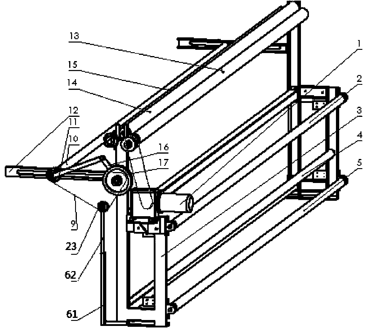 Non-batching type collecting device of warp knitting machine