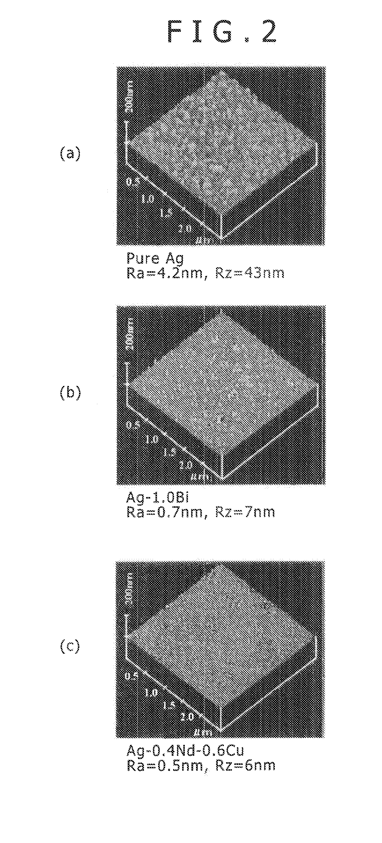 Reflective anode and wiring film for organic el display device
