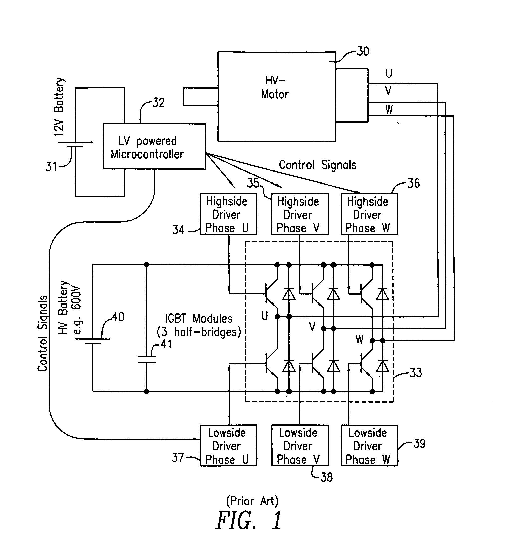 Gate-driver IC with HV-isolation, especially hybrid electric vehicle motor drive concept
