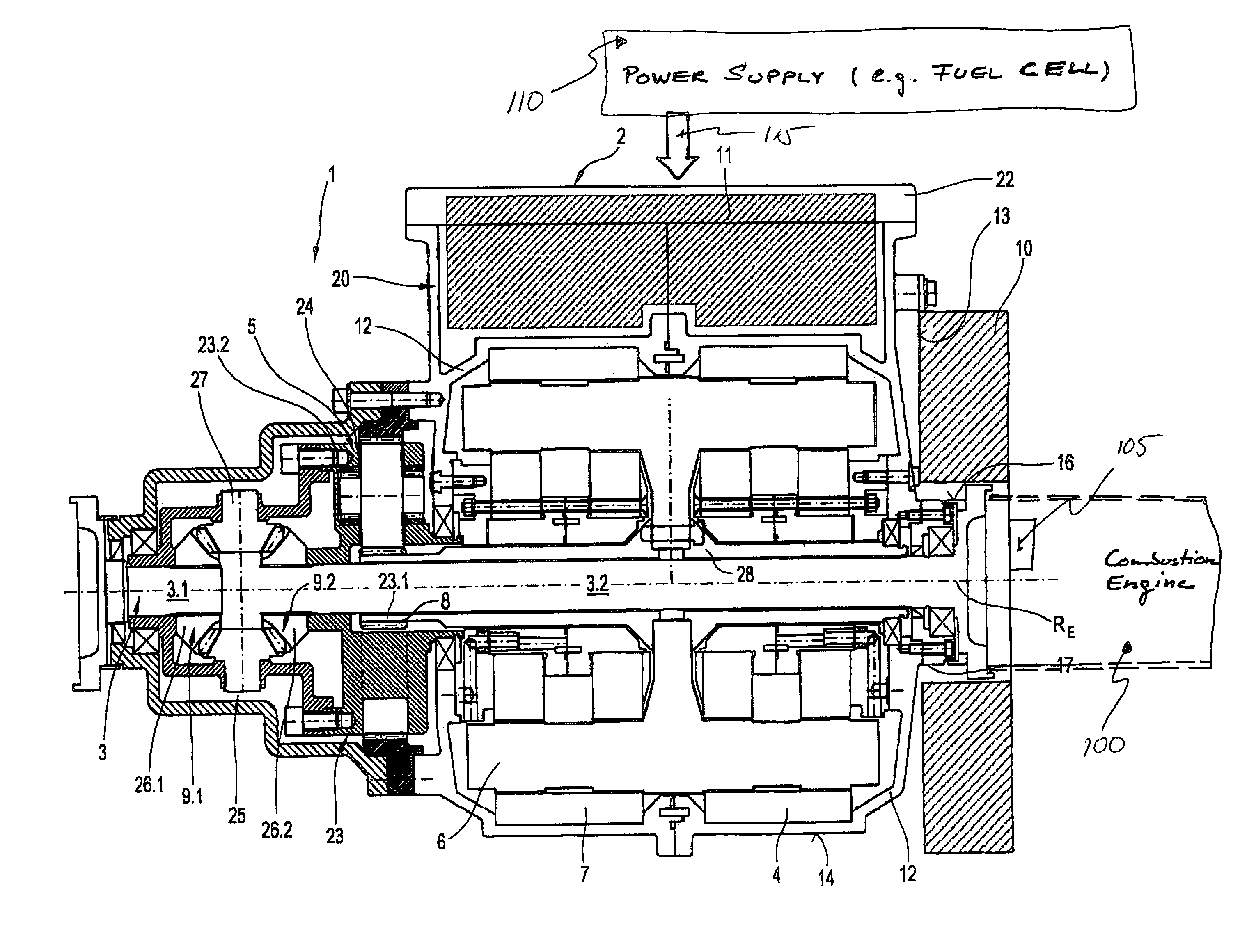 Shaft drive unit, in particular an electrical drive unit for driving a wheel shaft with a transverse shaft structure