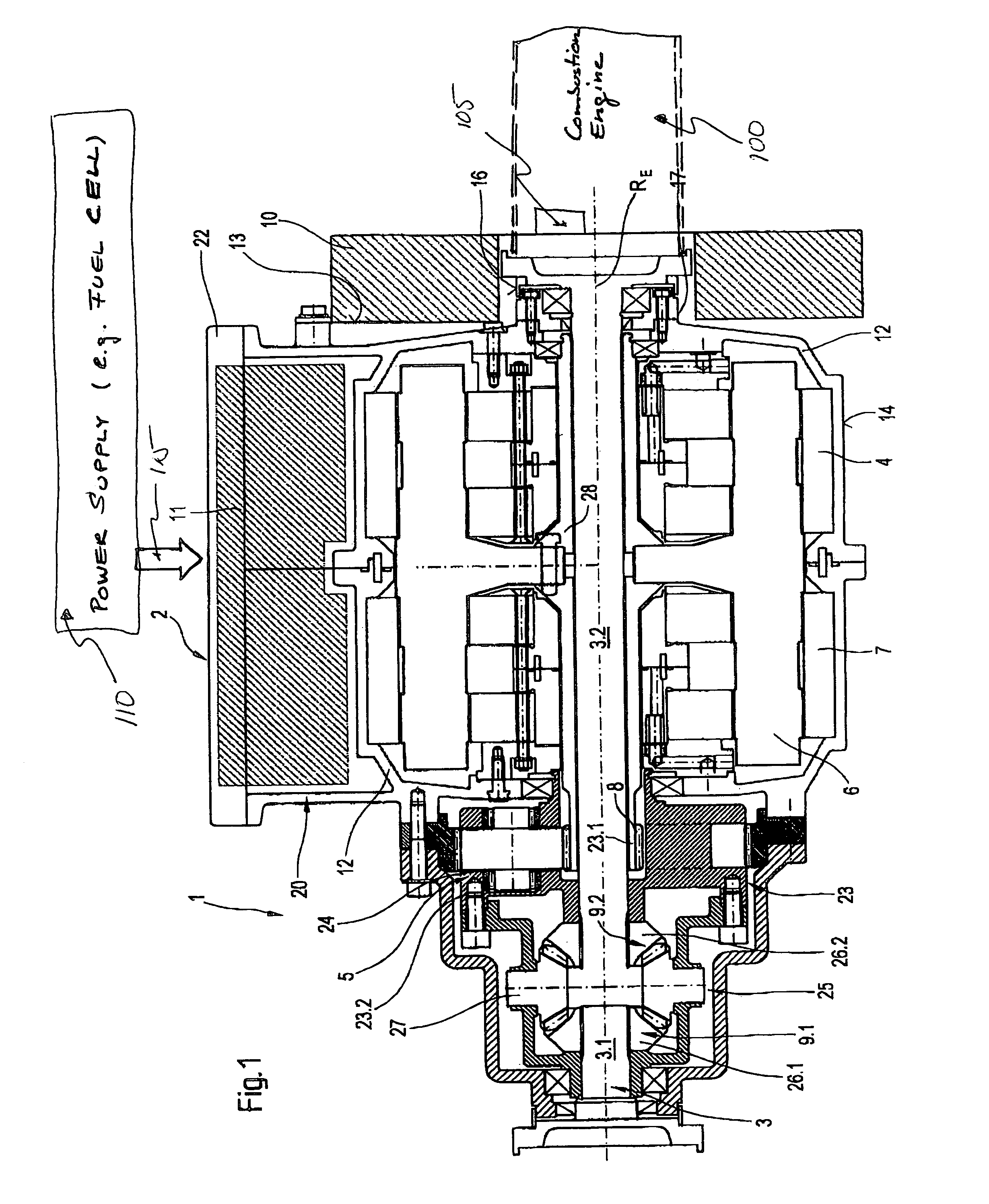 Shaft drive unit, in particular an electrical drive unit for driving a wheel shaft with a transverse shaft structure
