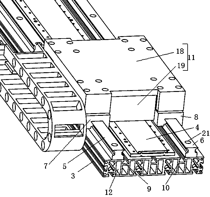 Invisible anti-collision linear motor