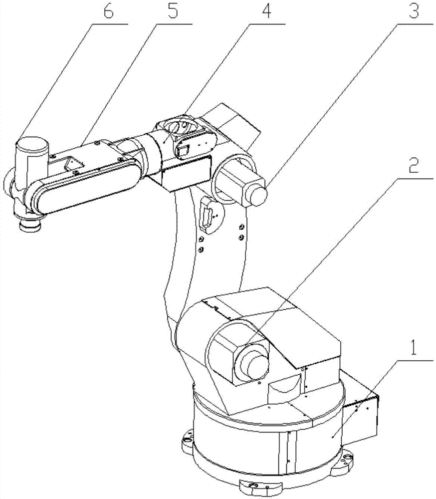 Robot front-end arm based on rear-mounted wrist point motor