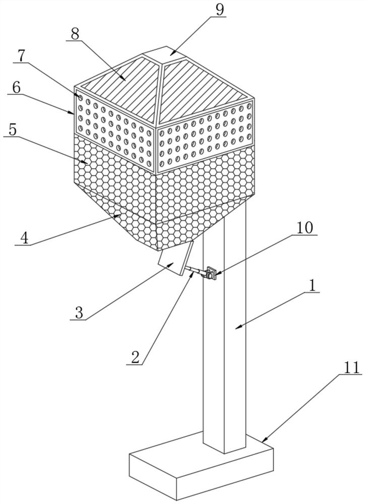 Luring and insect-catching device for gardens