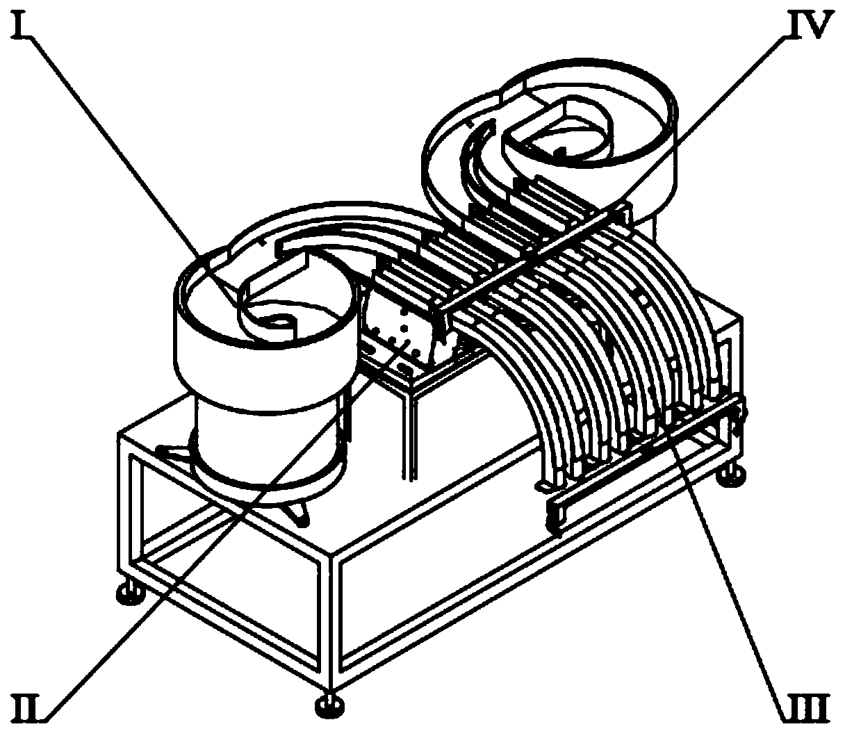 Vibrating disc feeding device and method for pocket long-diameter shell breaking equipment