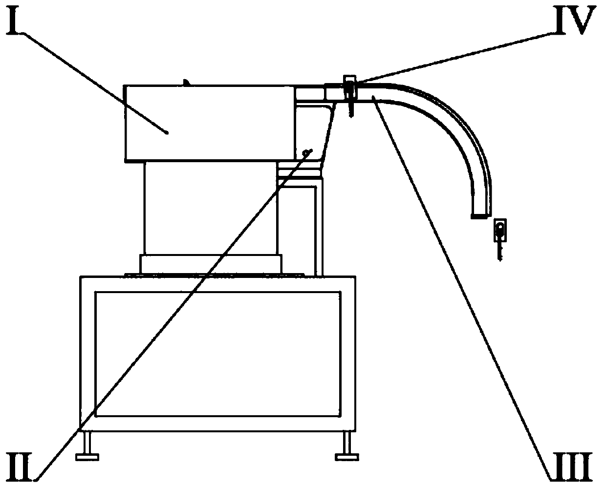 Vibrating disc feeding device and method for pocket long-diameter shell breaking equipment