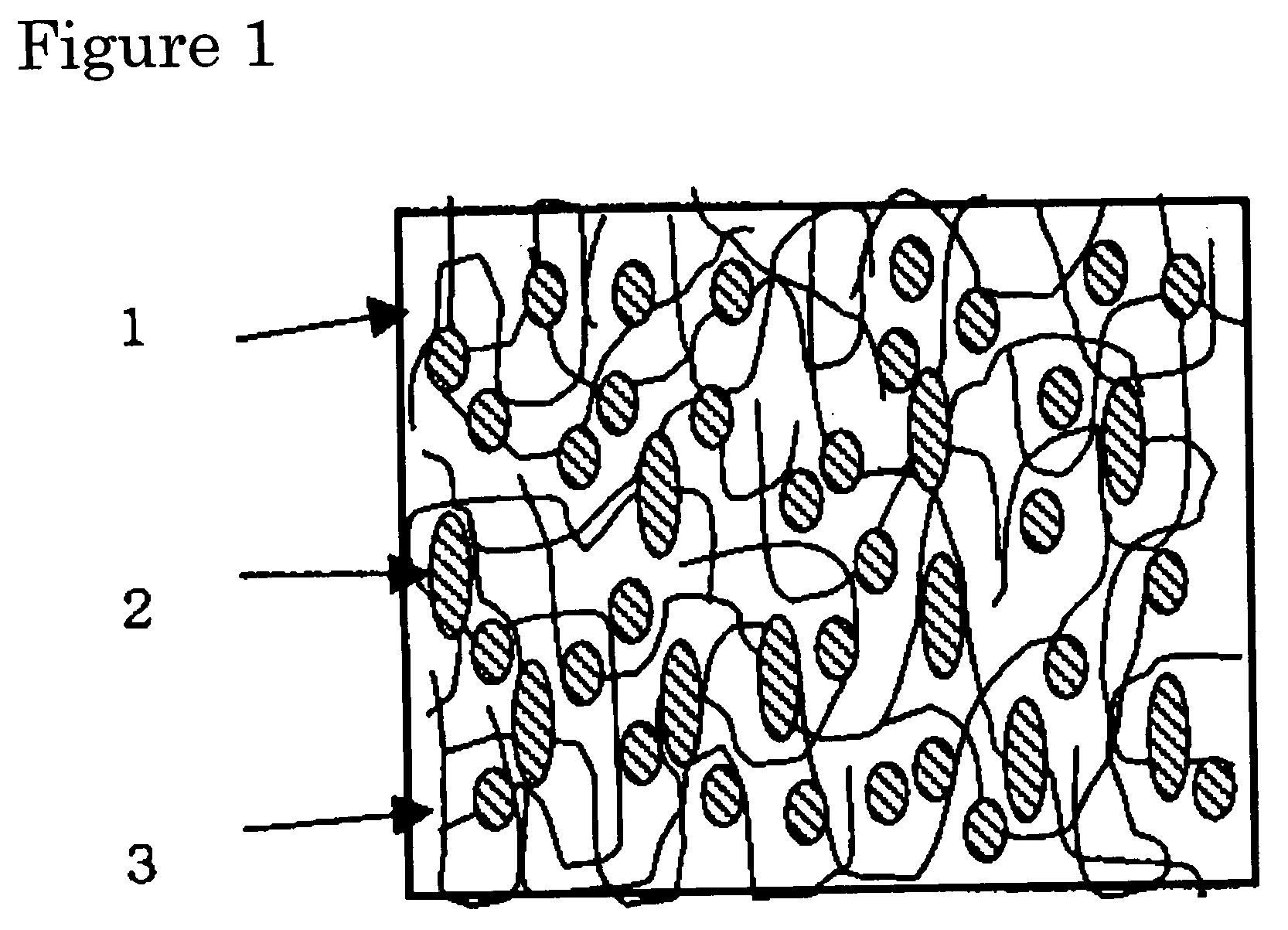 Conductive cushion material and process for producing the same