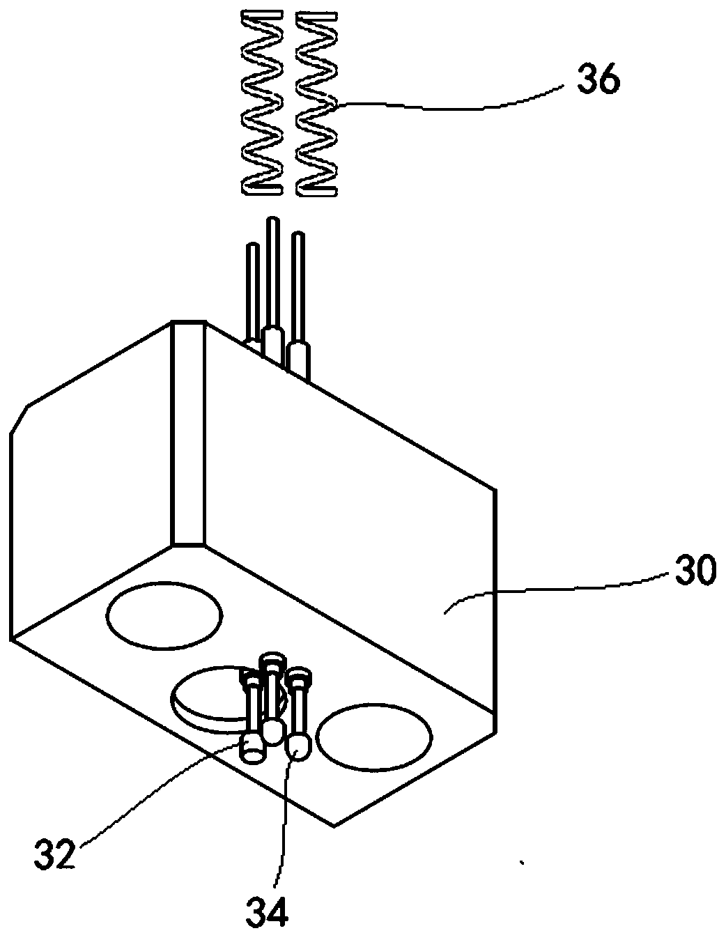 A receiver acoustic testing device and acoustic testing system