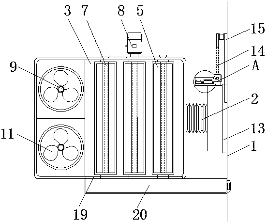 Embedded type household air purification device with ventilation opening capable of being hidden