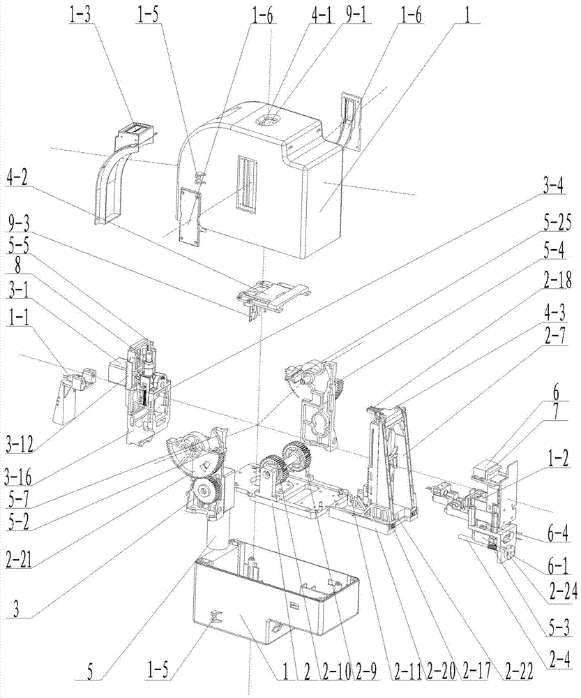 A system for moving up and down of an automatic detector for an integrated quantitative sampling and reagent addition device