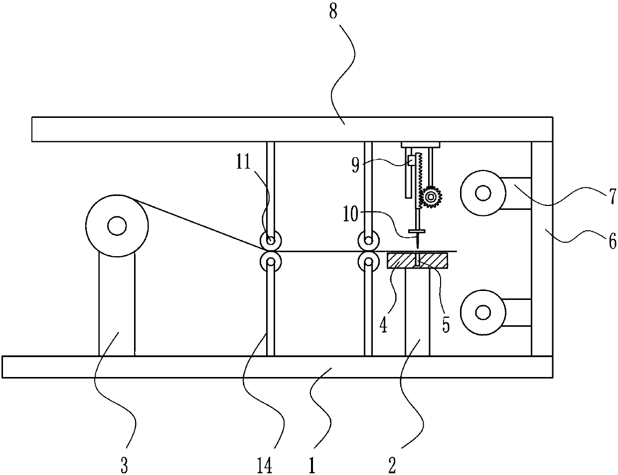 Rapid shunt winding device for copper wire of power line