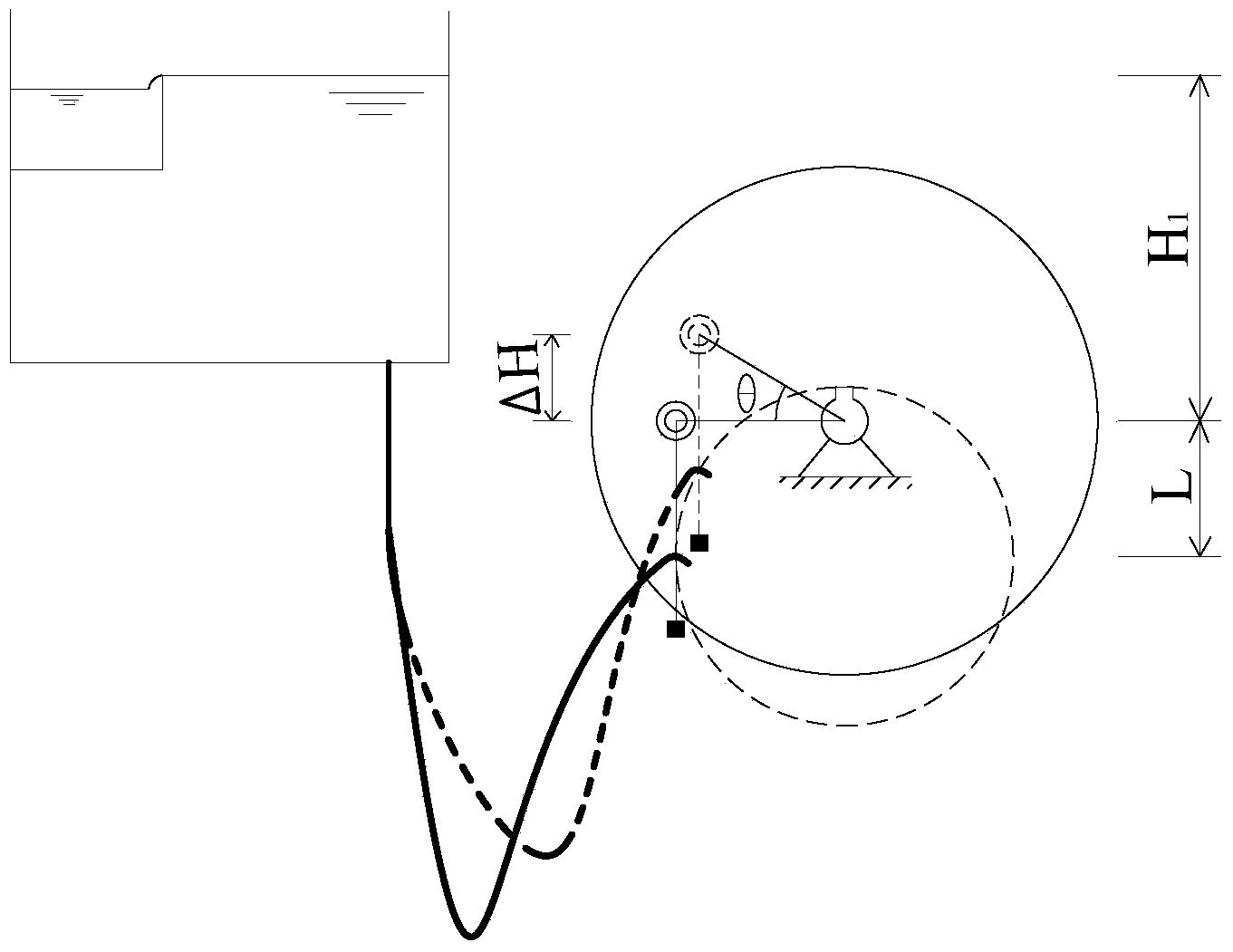 Water flow fluctuation generator and use method thereof