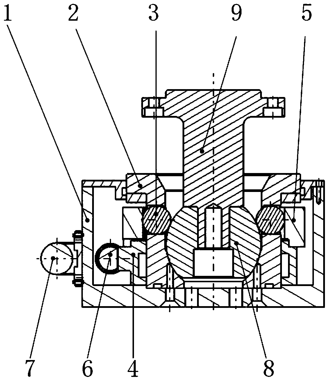 Electric ball locking device for positioning and supporting