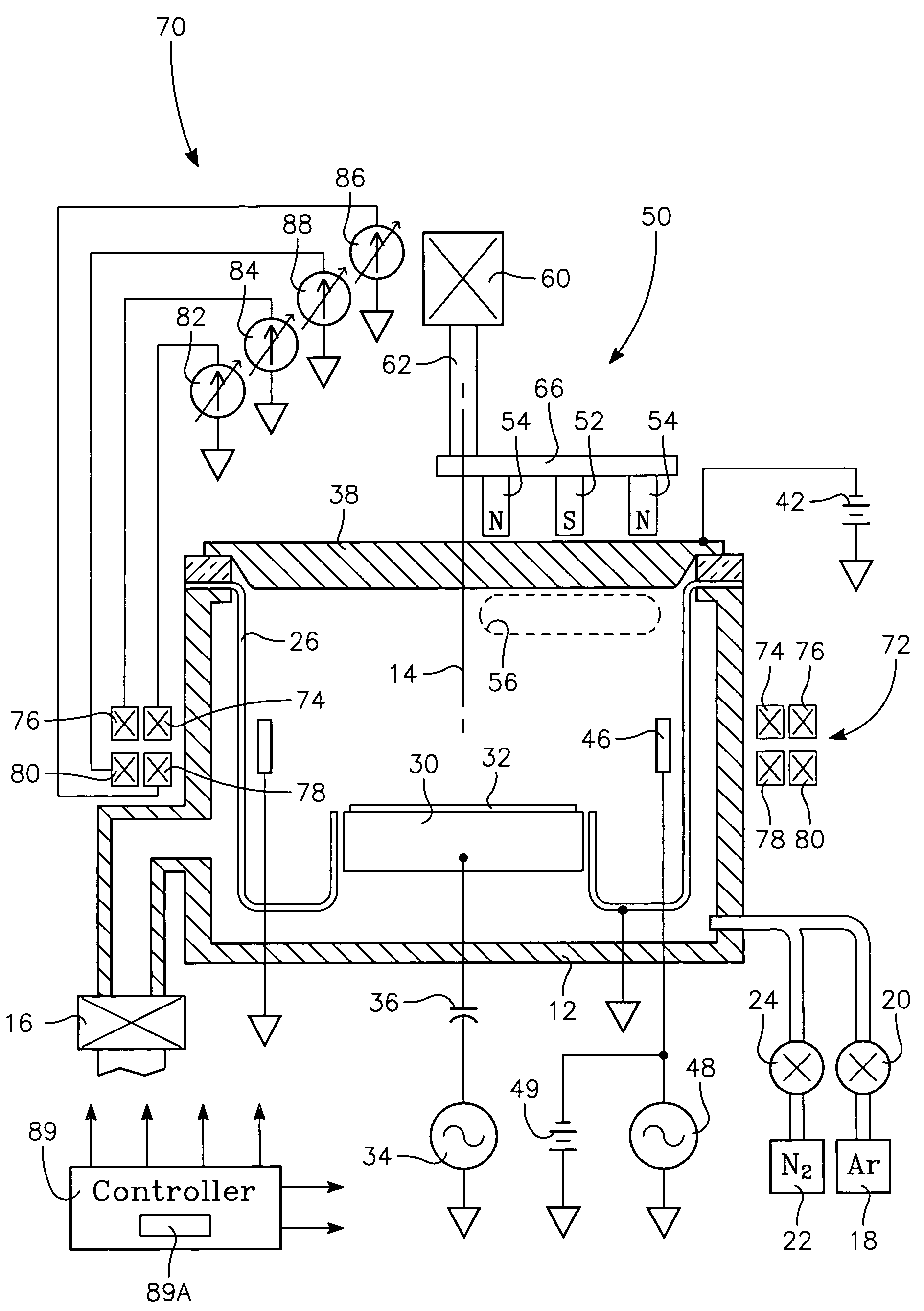 Multi-step process for forming a metal barrier in a sputter reactor