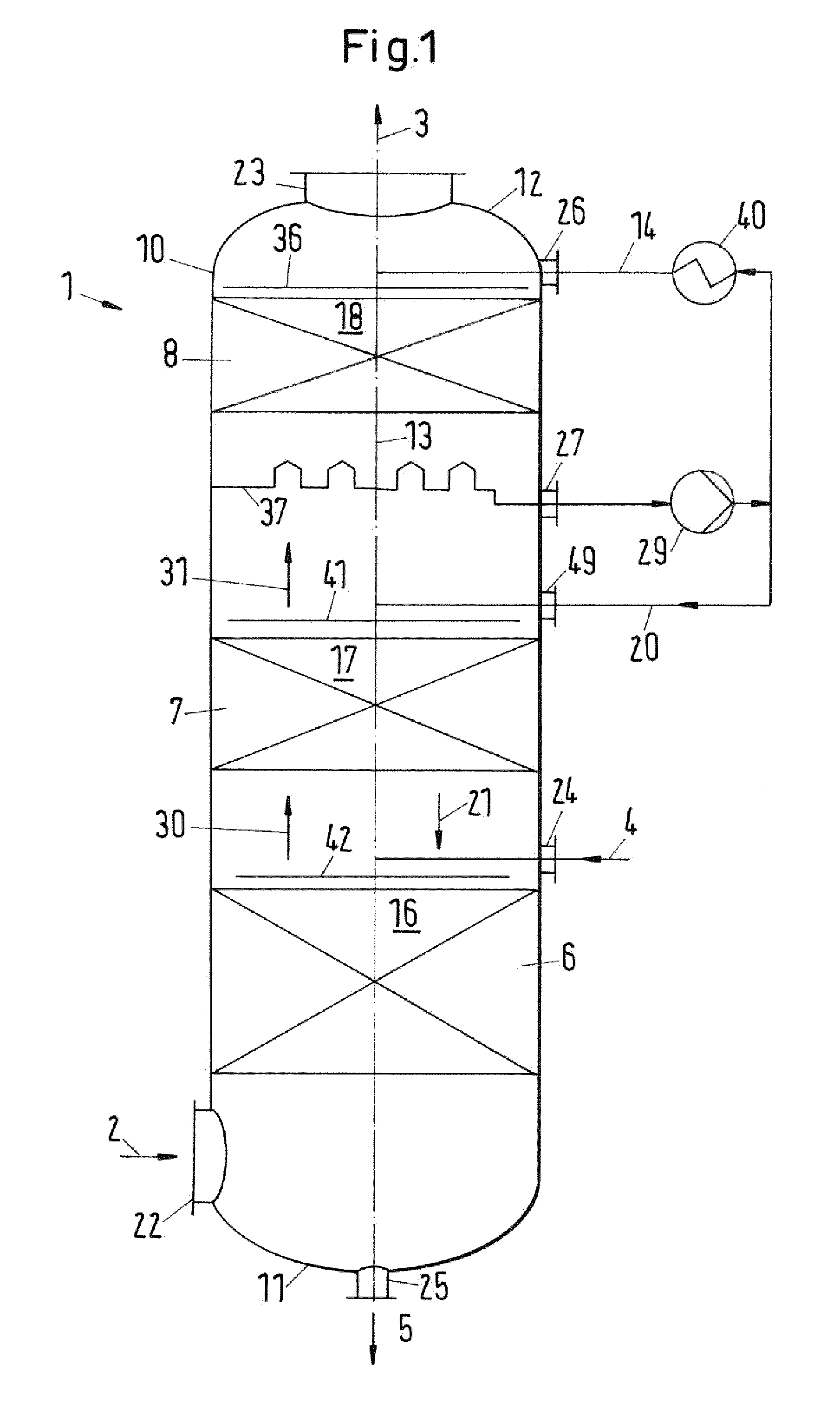 Method and an Apparatus for the Absorption of Carbon Dioxide