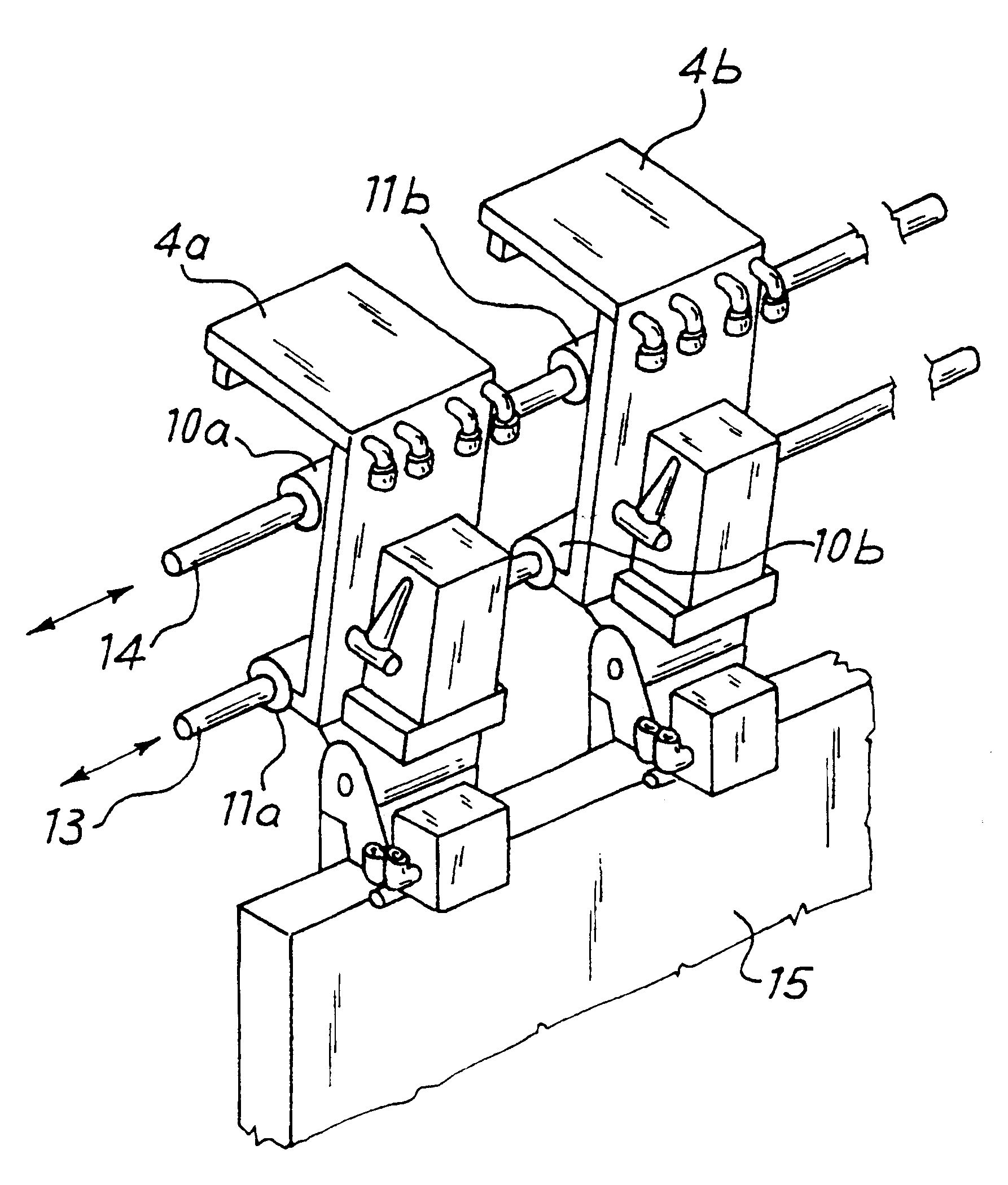 Printing bridge for silk-screen printing machines