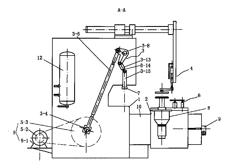 Main unit of numerical control notching press