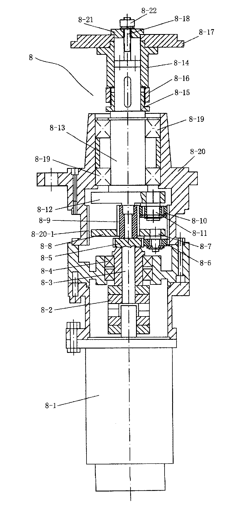 Main unit of numerical control notching press