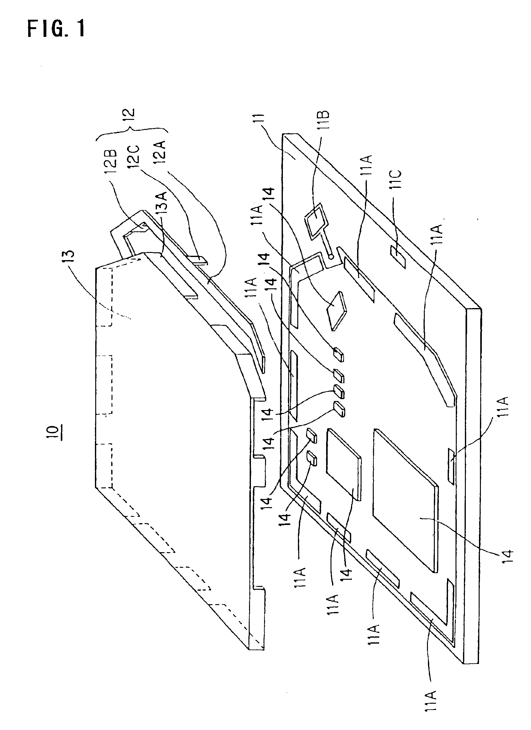 Antenna apparatus, printed wiring board, printed circuit board, communication adapter and portable electronic equipment