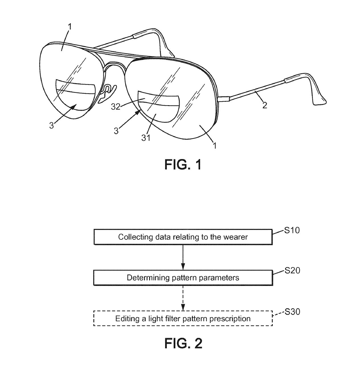 Method for determining an ophthalmic lens and associated ophthalmic lens