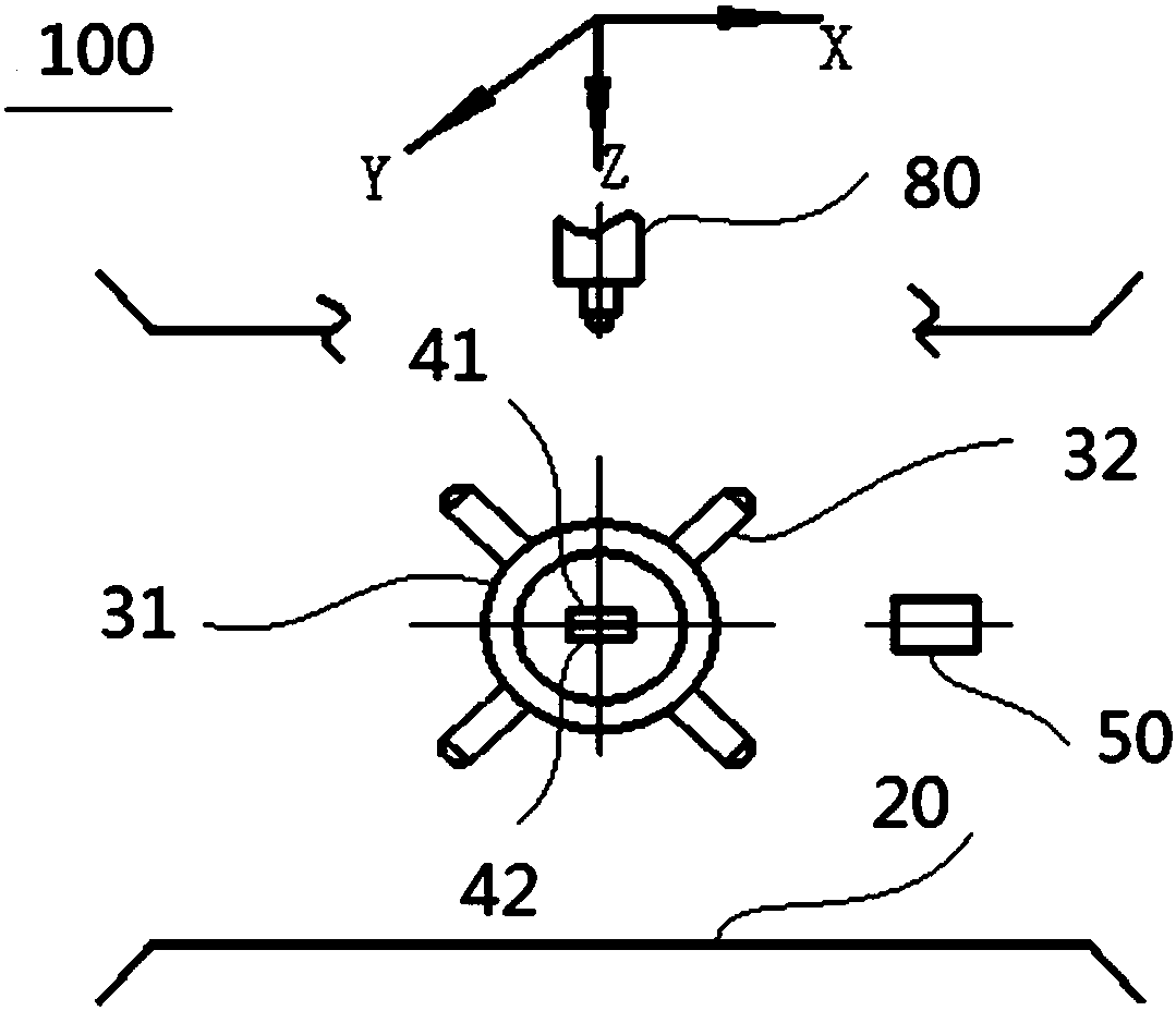 Chip attaching device and method