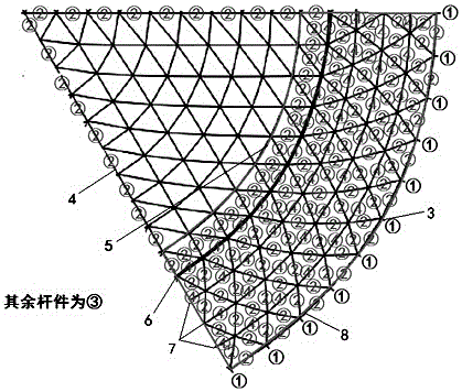 A variable cross-section hybrid vault reticulated shell for storage tanks