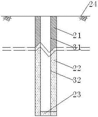 Deep thick muddy soft soil layer vacuum pipe well precipitation construction structure and construction method thereof