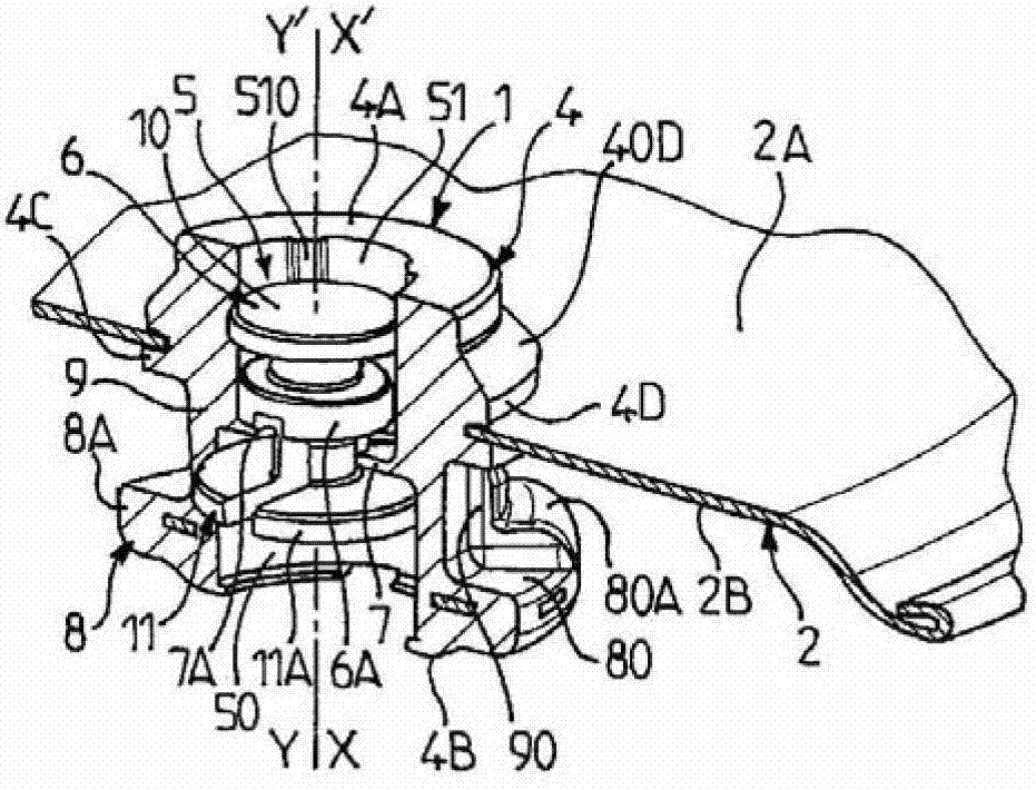 Safety valve for pressure-cooking appliance and device including such a valve