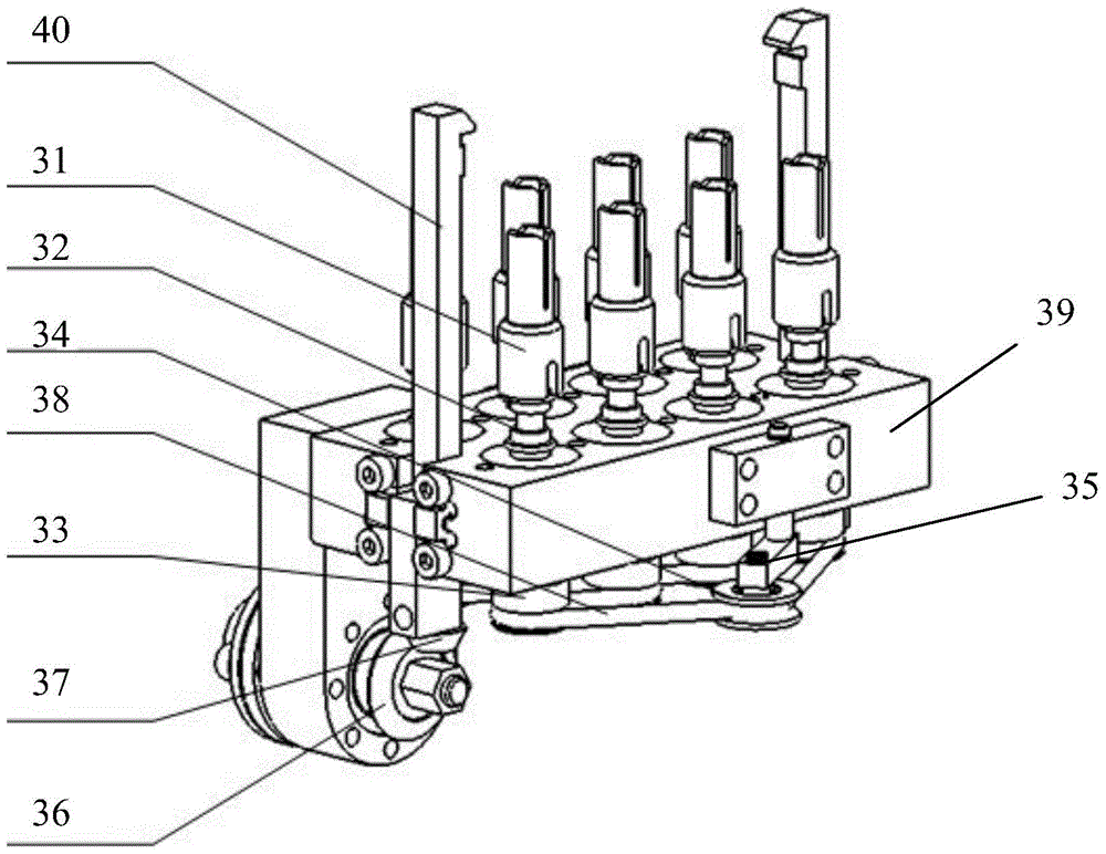 A cleaning device for pick-and-place head of a placement machine