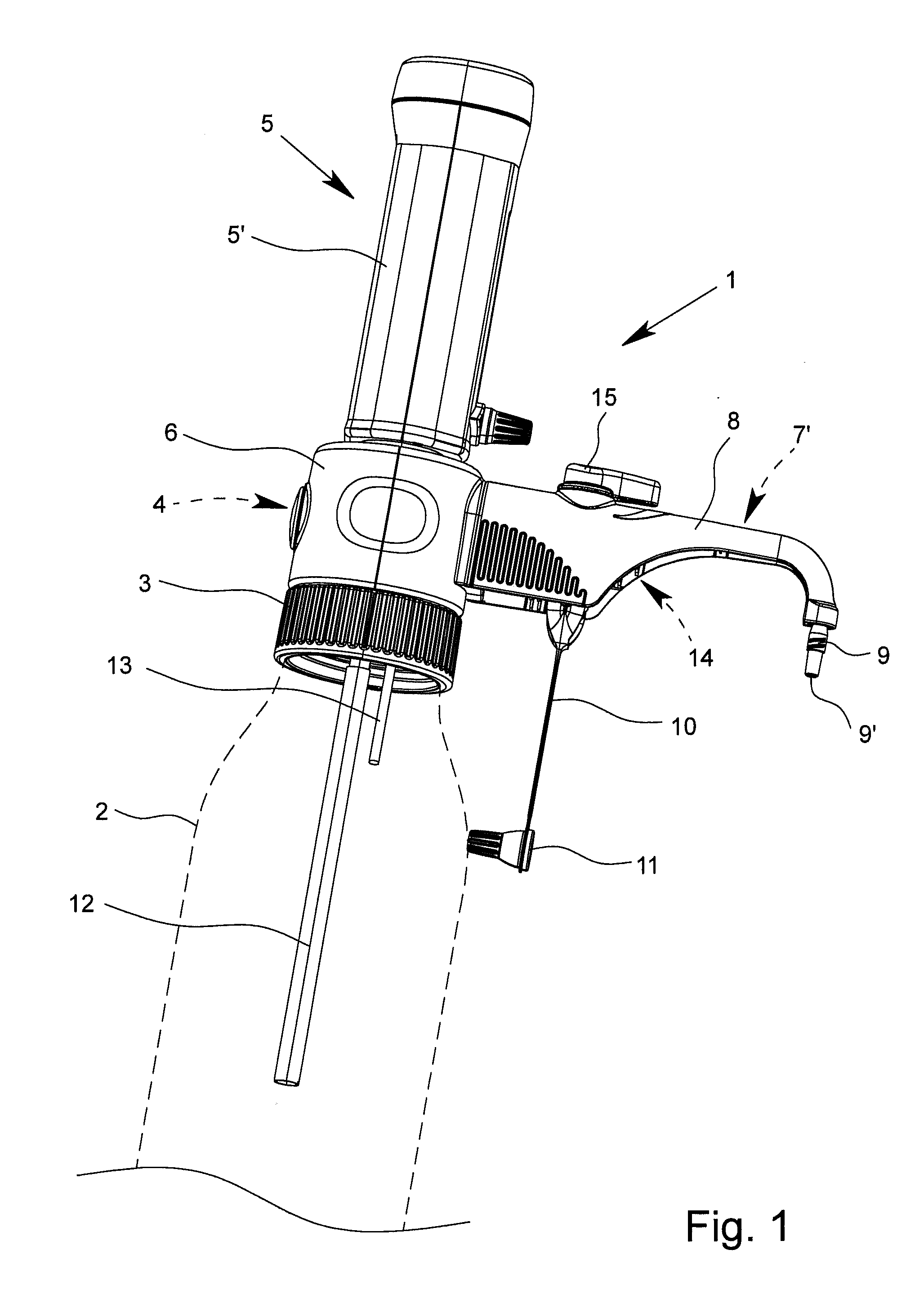 Exhaust line assembly for a bottle attachment apparatus