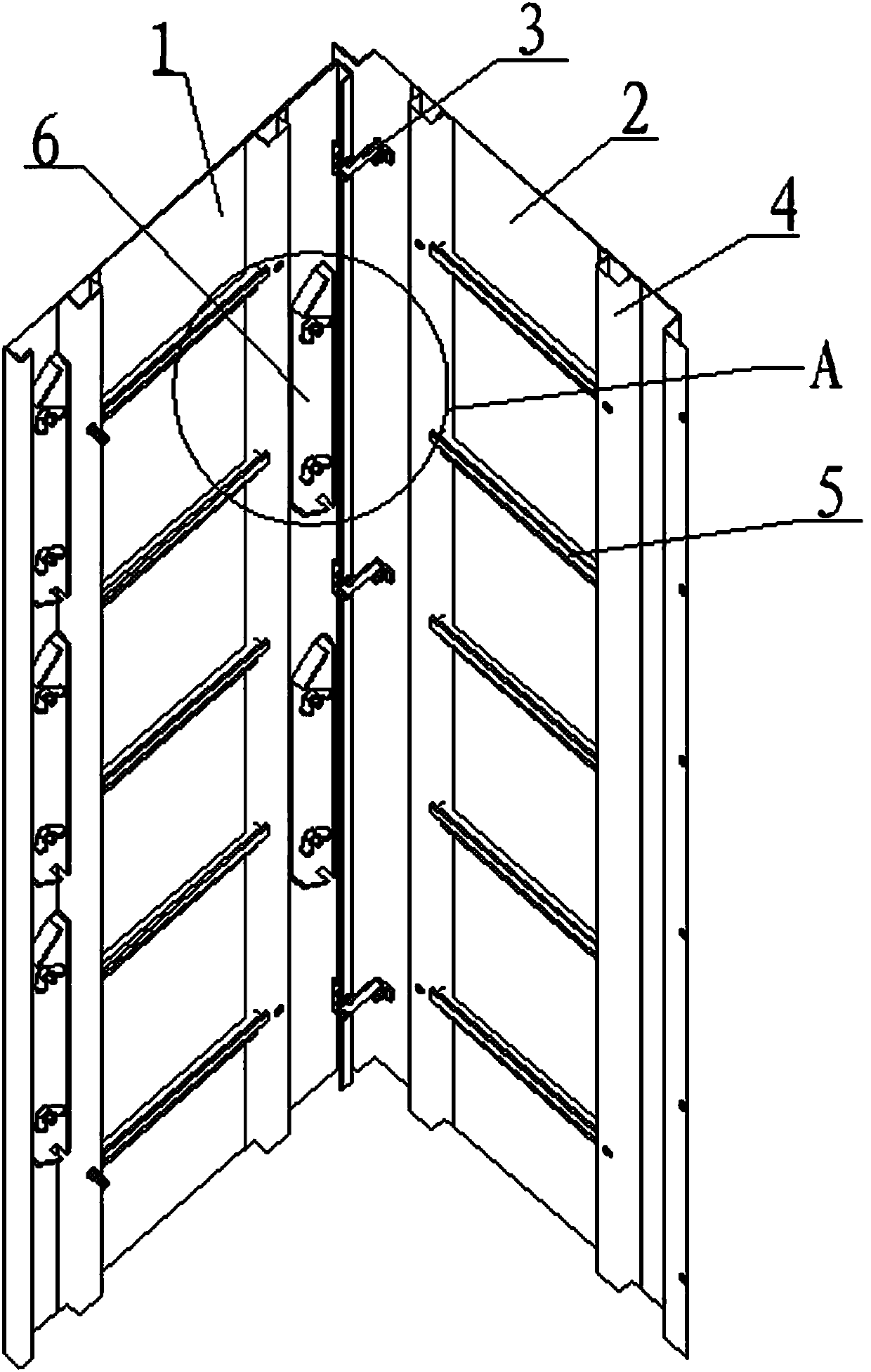 A kind of fire elevator car wall