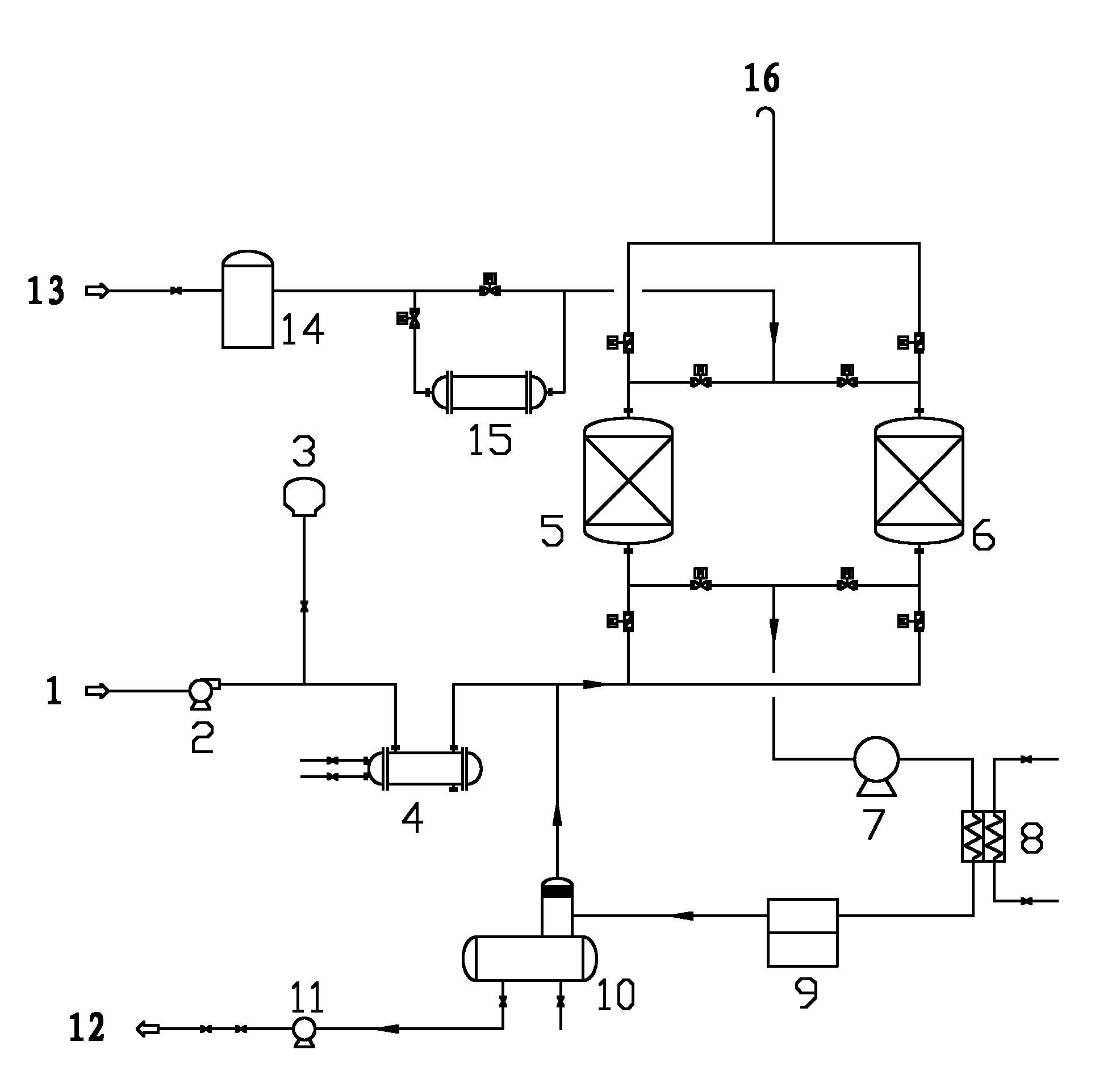 Treatment process for absorbed condensate waste gas