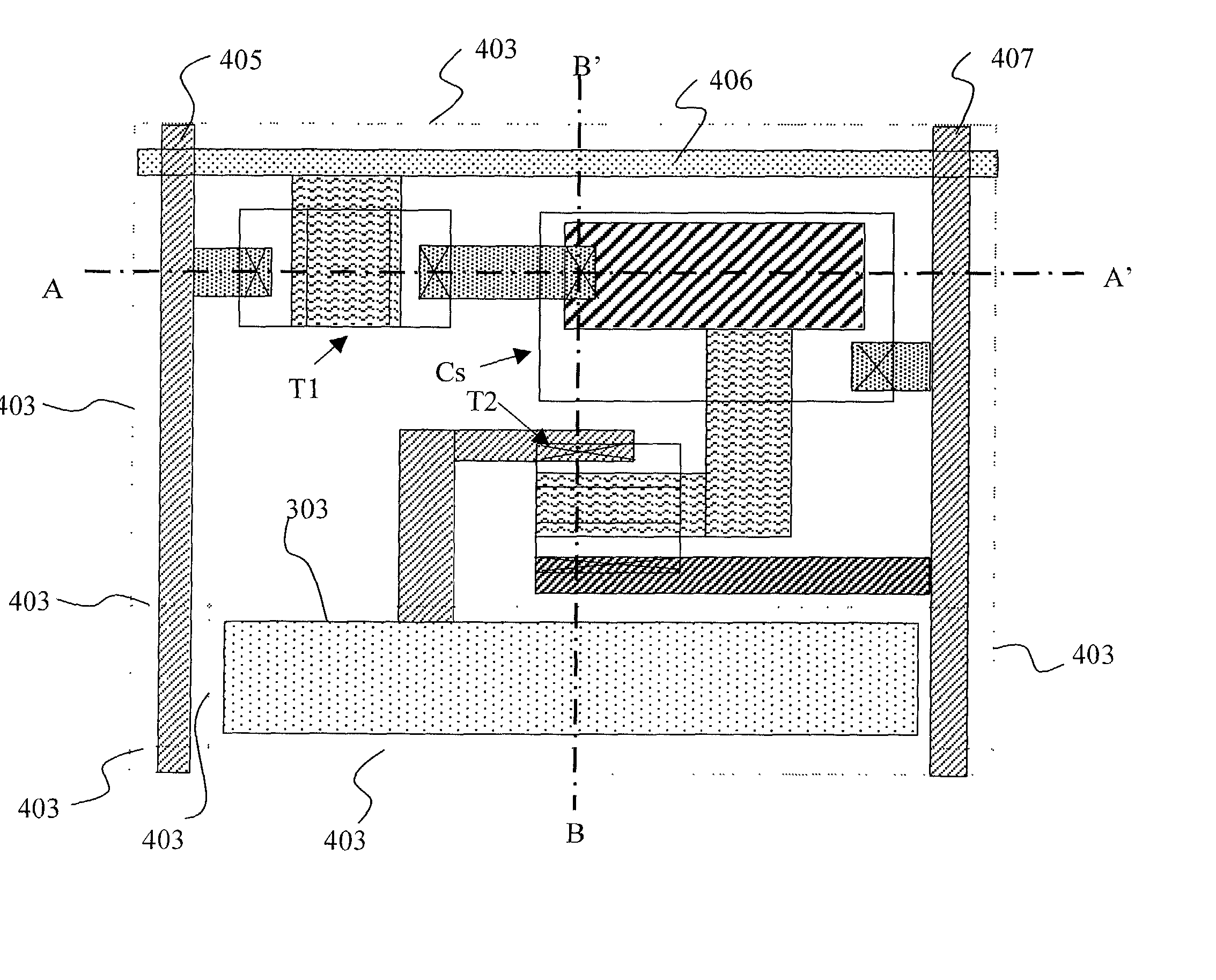 Pixel structure of an organic light-emitting diode display device and its fabrication method