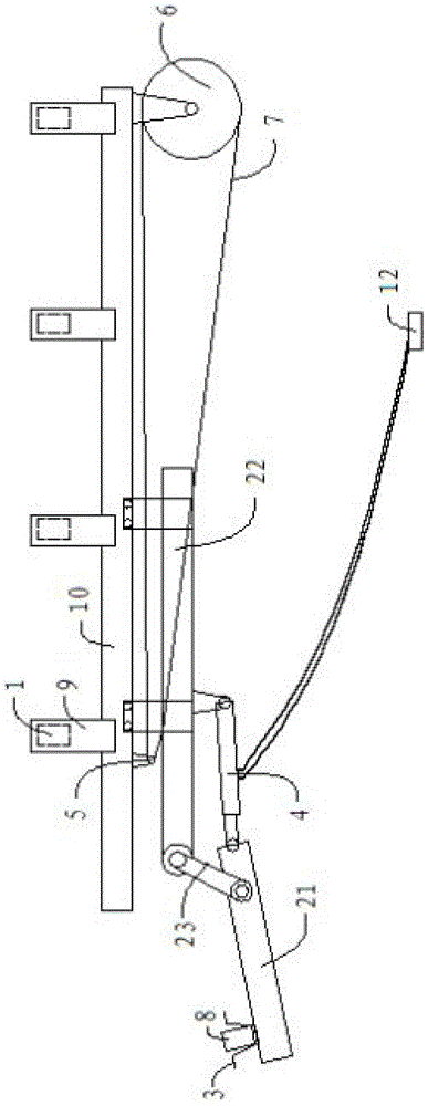 A forward-moving hydraulic control lifting rack