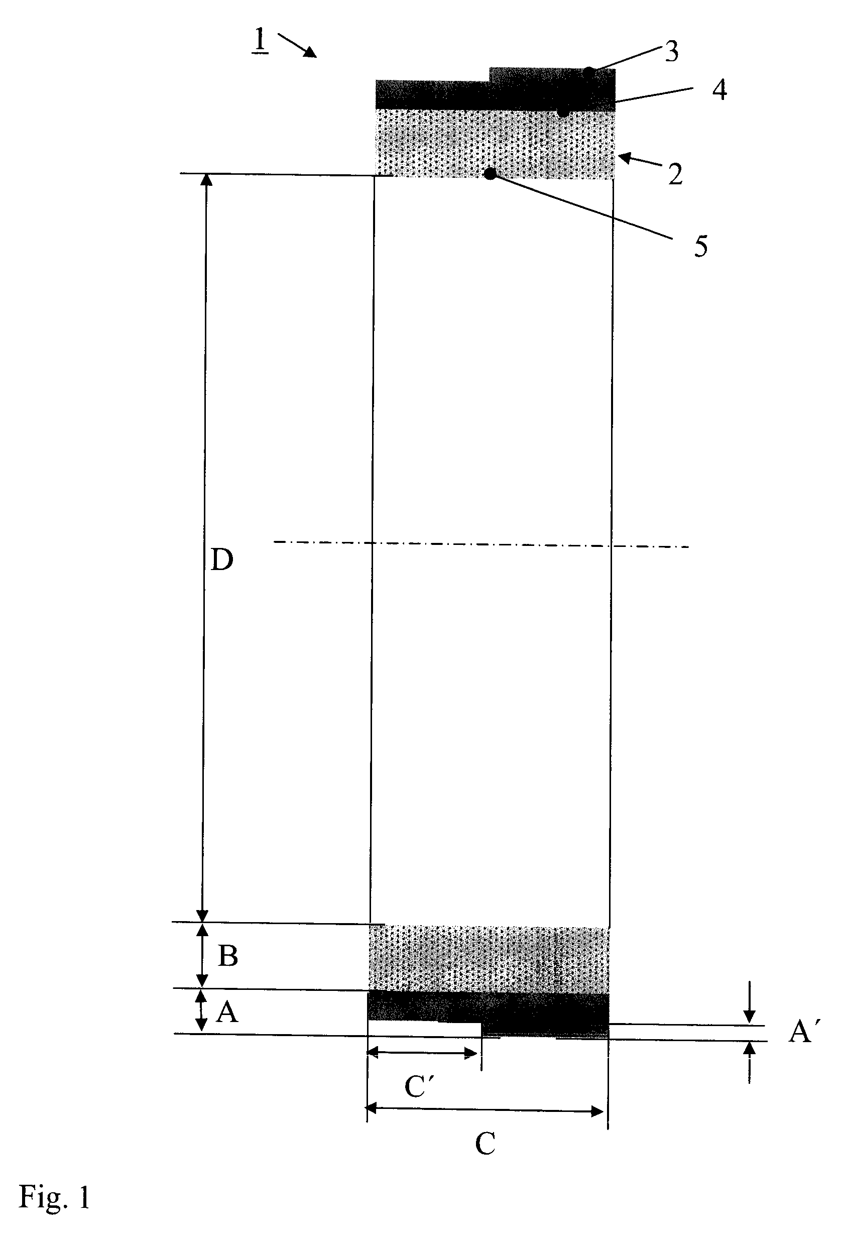 Permanent slipping rotating band and method for producing such a band