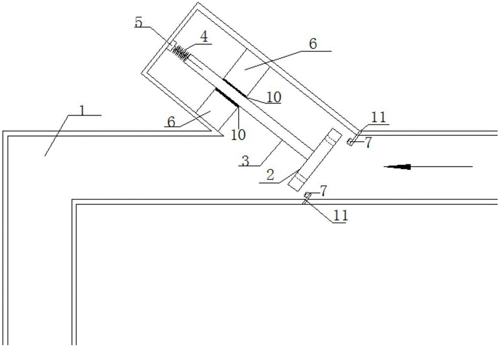 Novel tail water tunnel ventilation hole structure