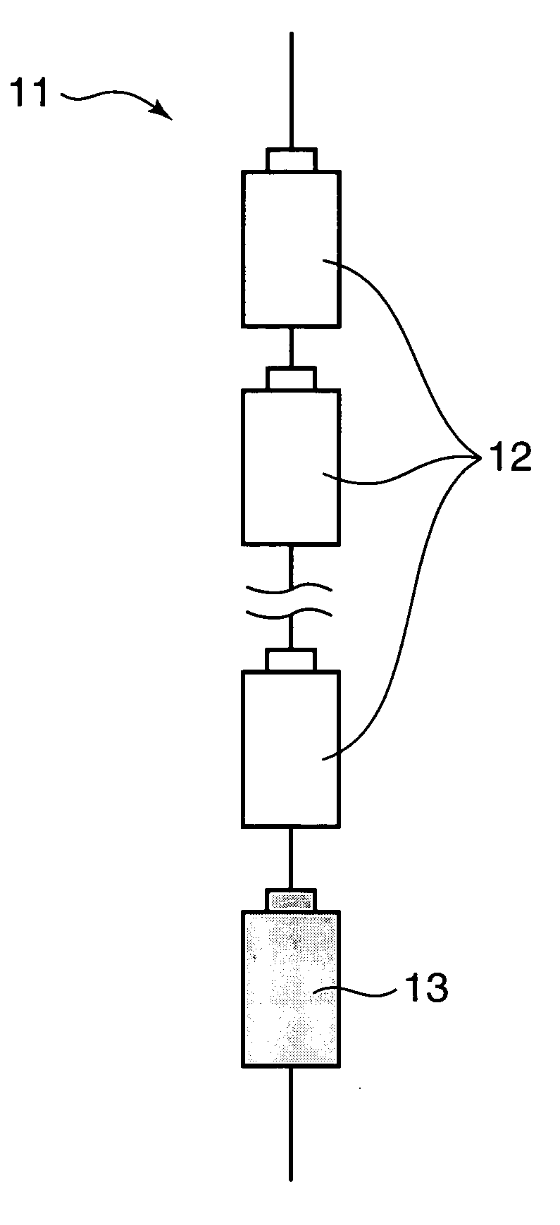Assembled battery, power-supply system and production method of assembled battery