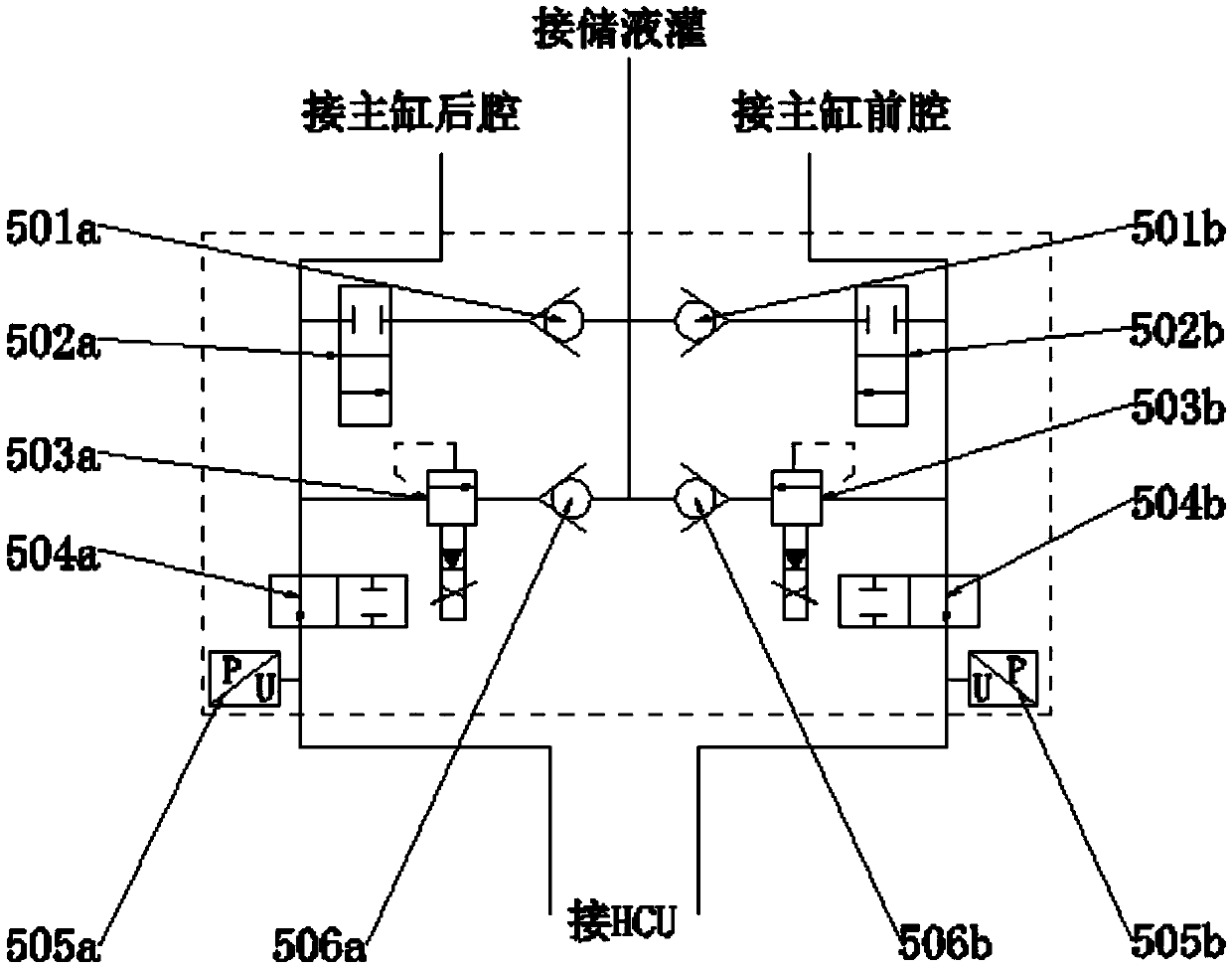 Electric power-assisted braking system with arbitrary decoupling degrees of freedom for electric vehicles