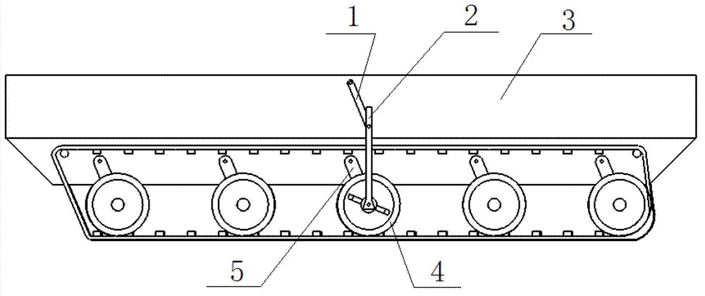 Track-laying vehicle loading wheel load test device