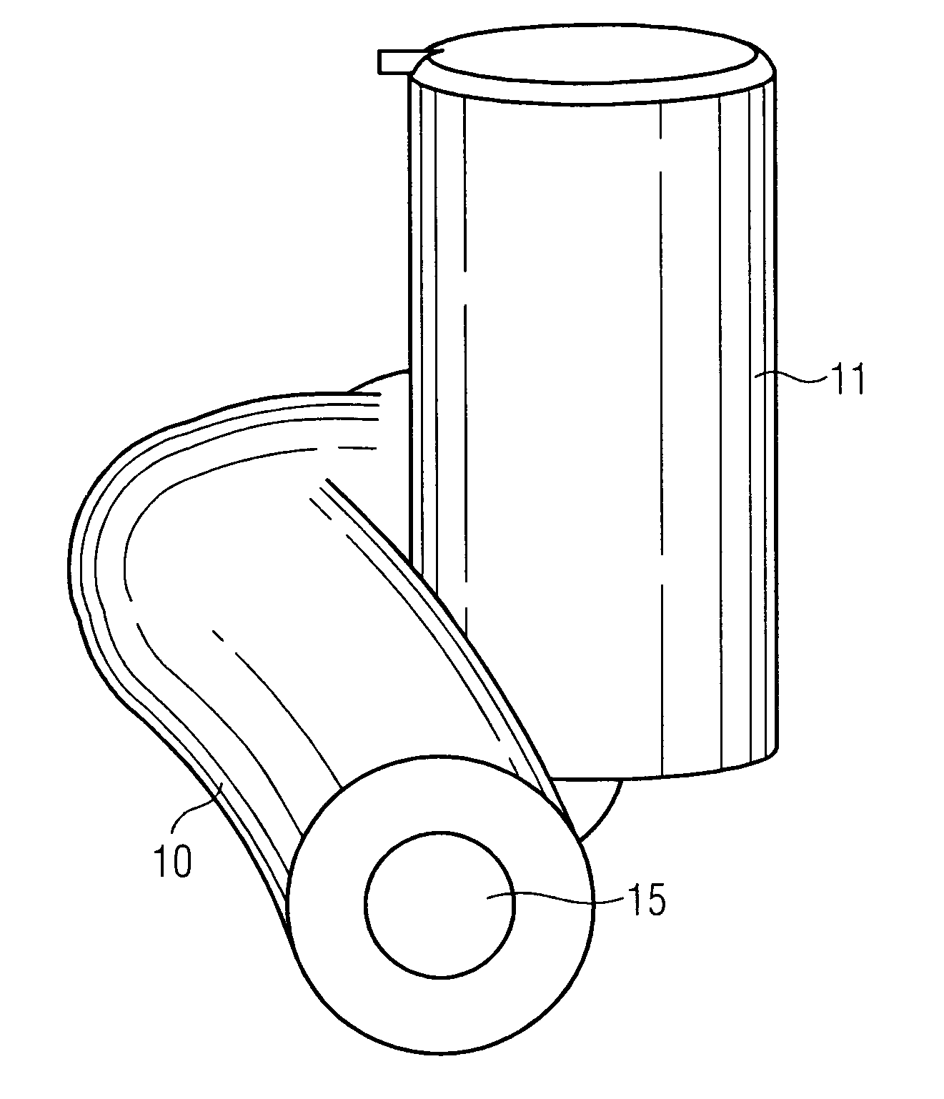 Sound channel for a hearing apparatus and corresponding production process