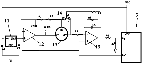 Detection system for hazardous gas of automobile