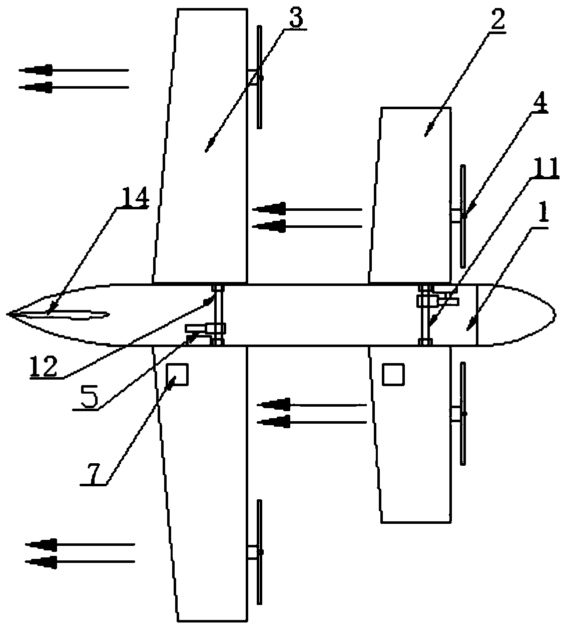 Tilting wing UAV with an aerodynamic layout and tilting mechanism