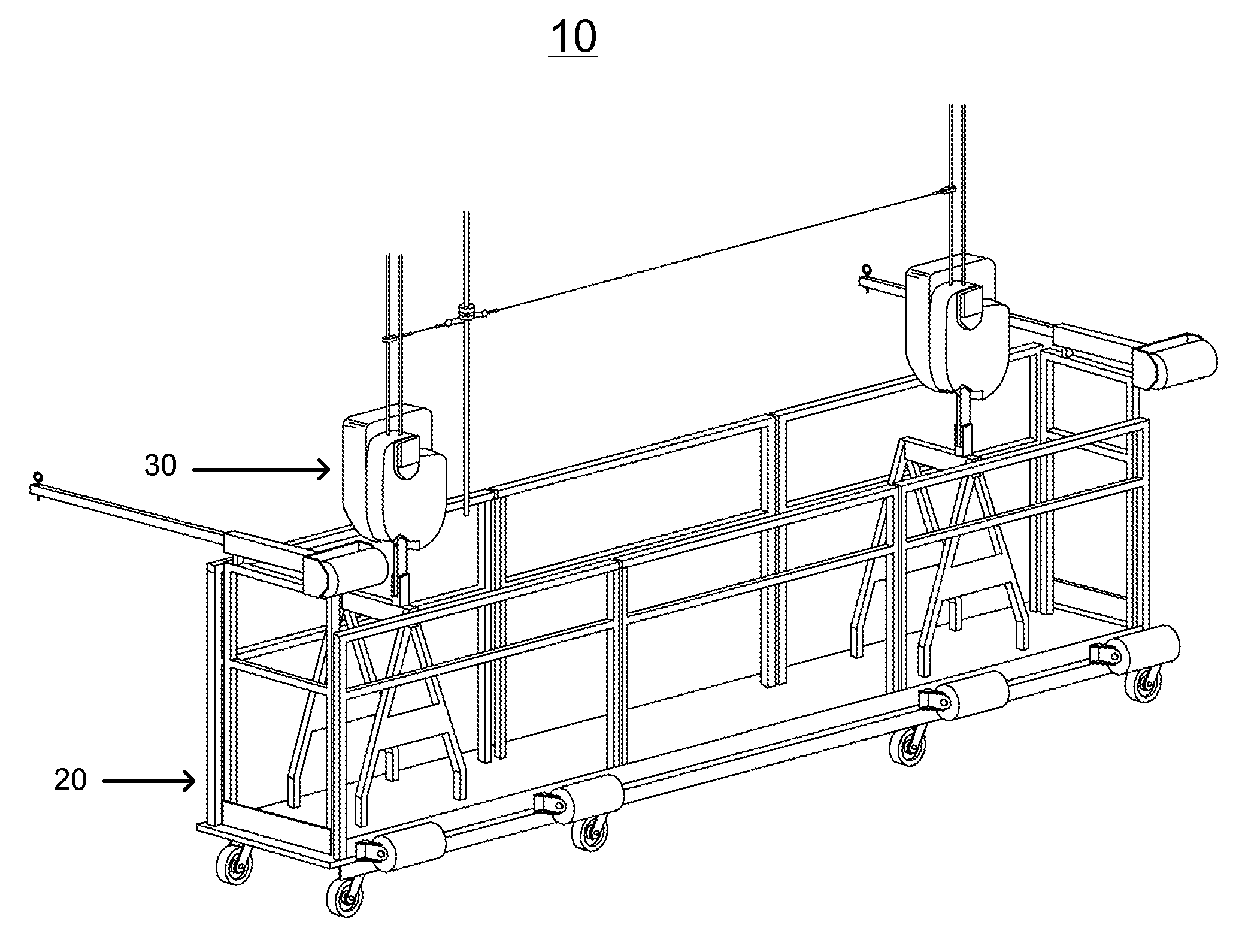 Restraint device for traction sheaves