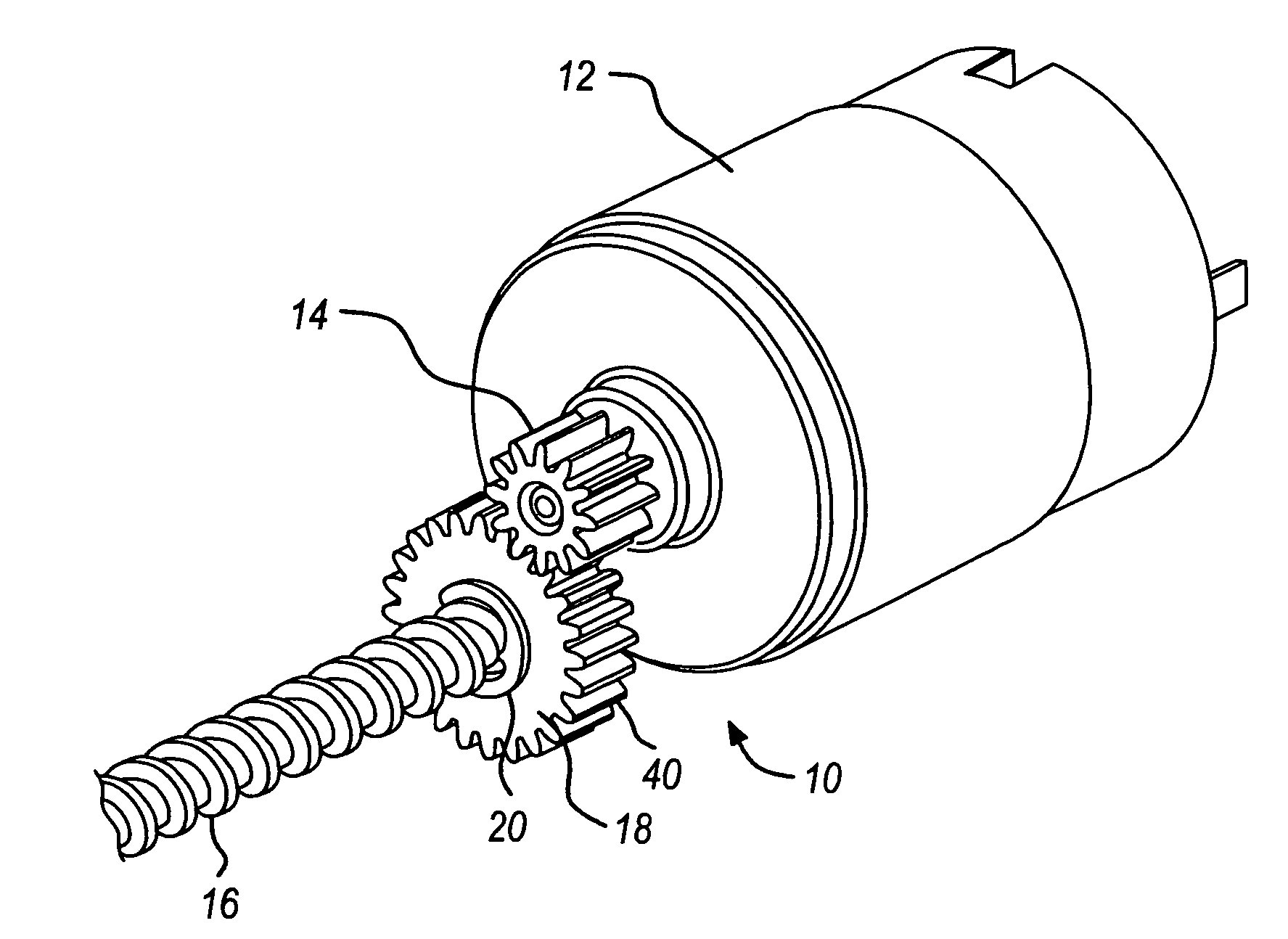 Actuator structure and method for attaching a gear or pulley to lead screw